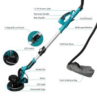 Lijadora de Pared Seca 1250W Profesional con Aspiradora Integrada Motor de Latón 5 Velocidades Ajustables 95% Recogida de Polvo Luz LED Mango Telescópico Plegable para Lijar Paredes Techos Suelos Pisos Lijadora Eléctrica - details 5
