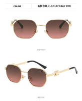 Gafas De Sol Retro Para Mujer Y Hombre Montura Metálica Estilizada Vintage Multifacética Estilo Moda Gafas De Ciclismo - details 15