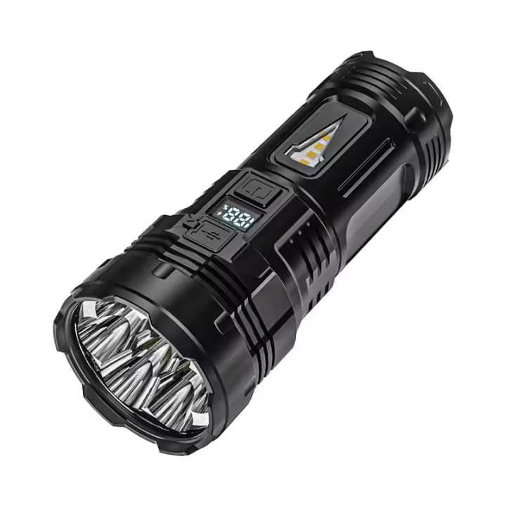 Linterna Táctica LED Potente Recargable USB Con Luz COB Y Longitud De Rayo 500m Para Pesca Caza Exploración Rescate Negro Impermeable - 1