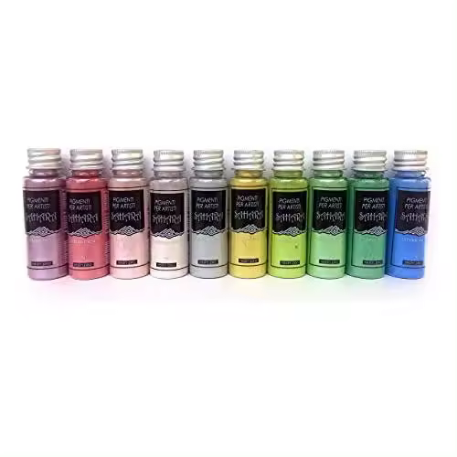 Resin Pro Pigmentos de Color Pastel en Polvo de Mica - Set de 10 - Ideal para Resinas, Siliconas y Pinturas - Multicolor - Hecho en Italia - 1