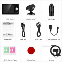 Adaptador De Antena DAB Radio 2.8 Pulgadas Pantalla Digital Transmisor FM BT SD TF MP3 Para Carro Adaptador De Señal De Grabación In-Dash - details 1