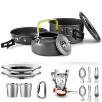 Set De Cocina Para Camping Ligero De Aluminio Equipamiento Para Viajes Y Senderismo Kit De Cocina Al Aire Libre - details 11
