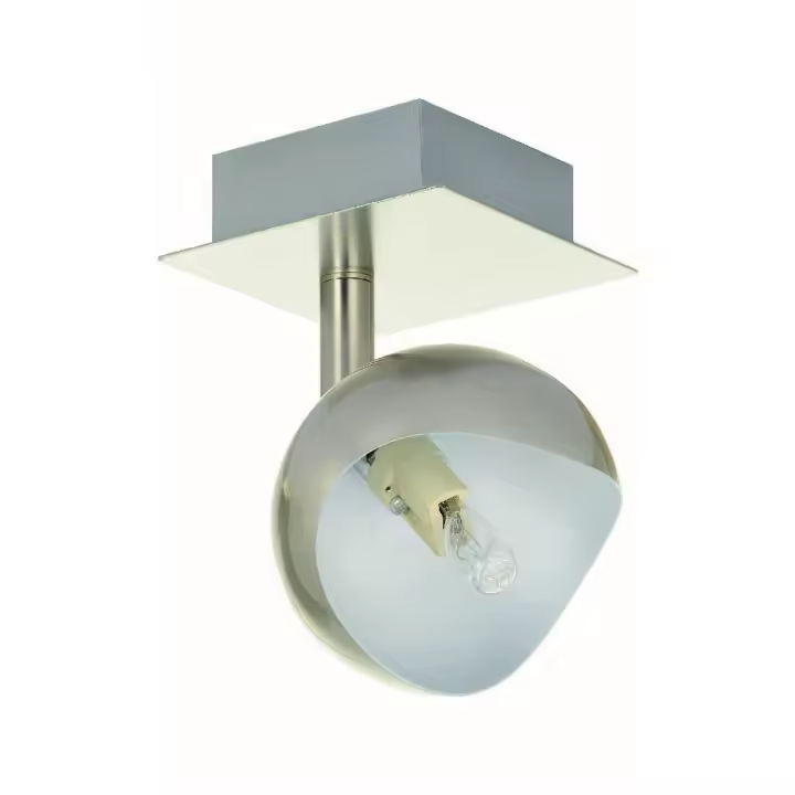 Foco Kumi, Metal, Plata, 9,5x8,5x13,5 cm - 1