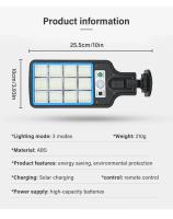 Luces Solares LED Para Calles Exteriores 1-4 Pack Lámpara Solar Impermeable Con Sensor De Movimiento Modos De Iluminación Para Seguridad En Jardín - details 15