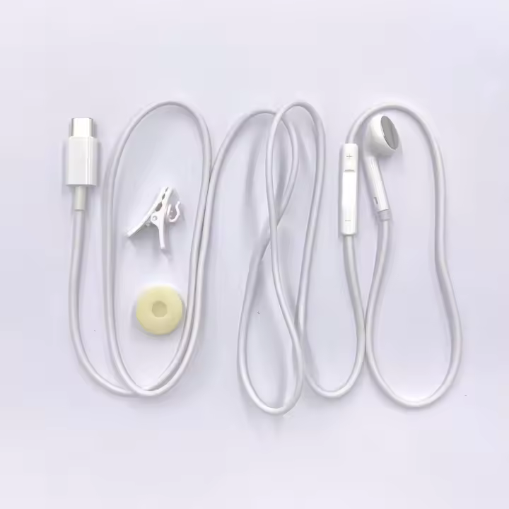 Auricular USB-C Single-Side Con Micrófono Para iPhone 16 15 Samsung Xiaomi Huawei Y Más Auricular De Un Oído Con Control De Volumen - 1