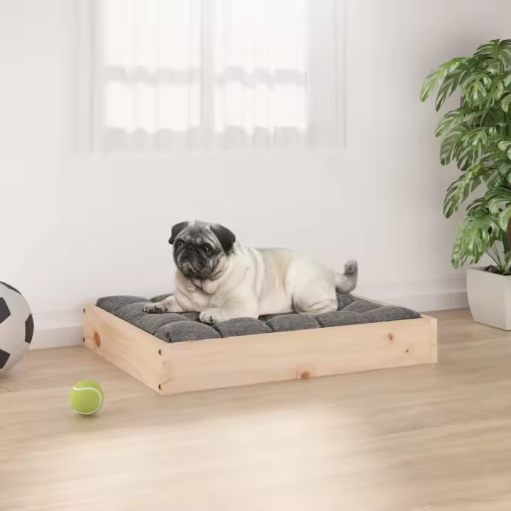 Cama para Perros Madera maciza de Pino 61,5x49x9 cm - 1