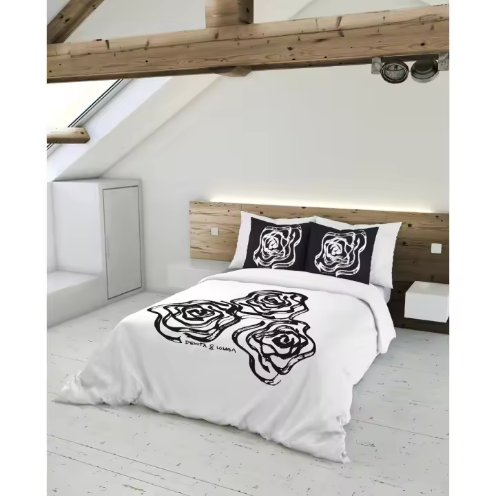 FUNDA NÓRDICA 100% ALGODÓN ROSAS DEVOTA & LOMBA FABRICADO EN ESPAÑA - 1