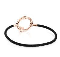 S925 sterling silver bear decorative ring & wire braided bracelet European and American fashion exquisite braided bracelet simple and versatile women's silver jewelry - details 19