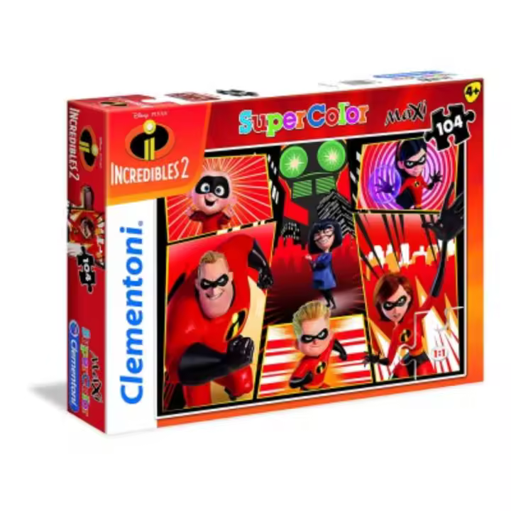 Clementoni, the incredibles 2, puzzle, 27106, unisex, 6+ years, 104 - 1