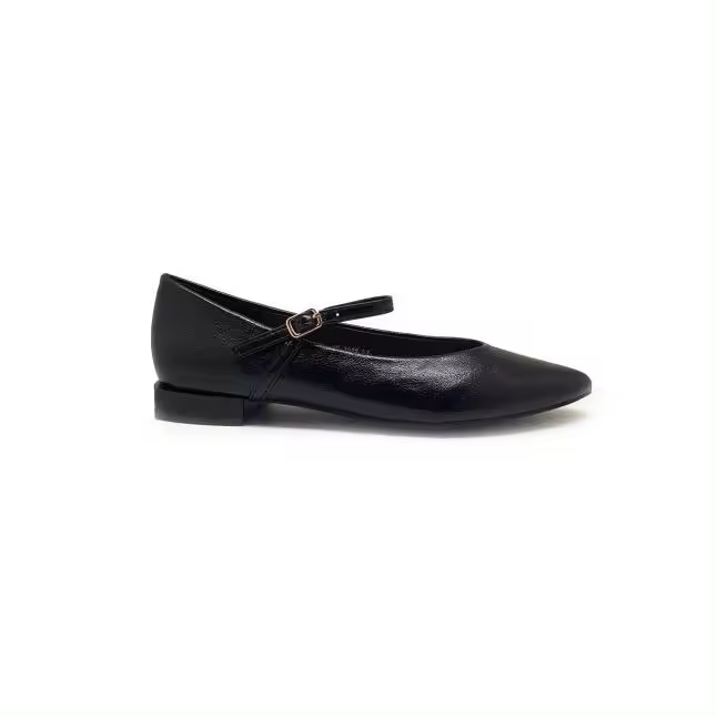 BUONAROTTI ZAPATO PLANO NEGRO CON TAPA TIPO BAILARINA  EFECTO NAPA HF3088NG BUONAROTTI - 1