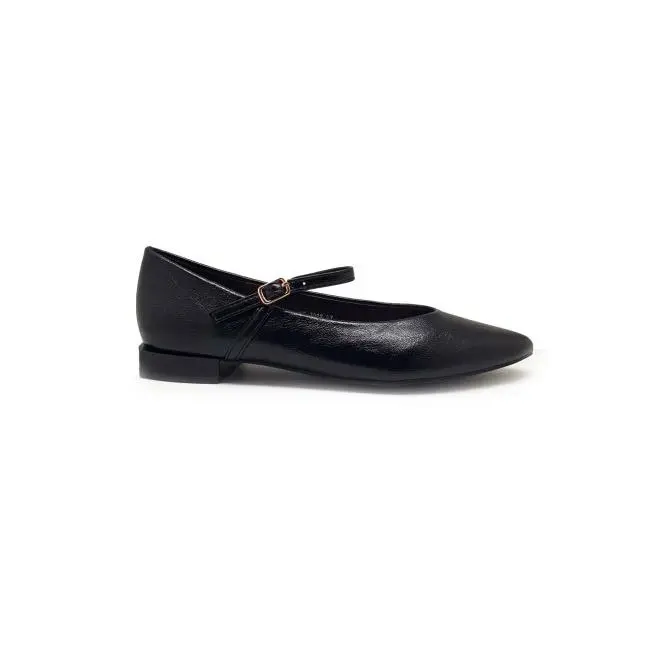 BUONAROTTI ZAPATO PLANO NEGRO CON TAPA TIPO BAILARINA  EFECTO NAPA HF3088NG BUONAROTTI - 1