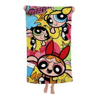 Toalla De Baño De Algodón Y Poliéster Con Diseño De Cartoon Powerpuff Girls Toalla De Playa Kawaii Para Niños Absorbente Y Secado Rápido Tallas Variadas - details 2
