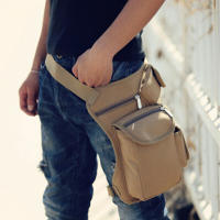 Bolsa De Hombro Mensajero De Motocicleta Para Hombre En Lona Multiusos Con Cinturón Y Pierna Baja Para Viaje Y Deporte - details 2