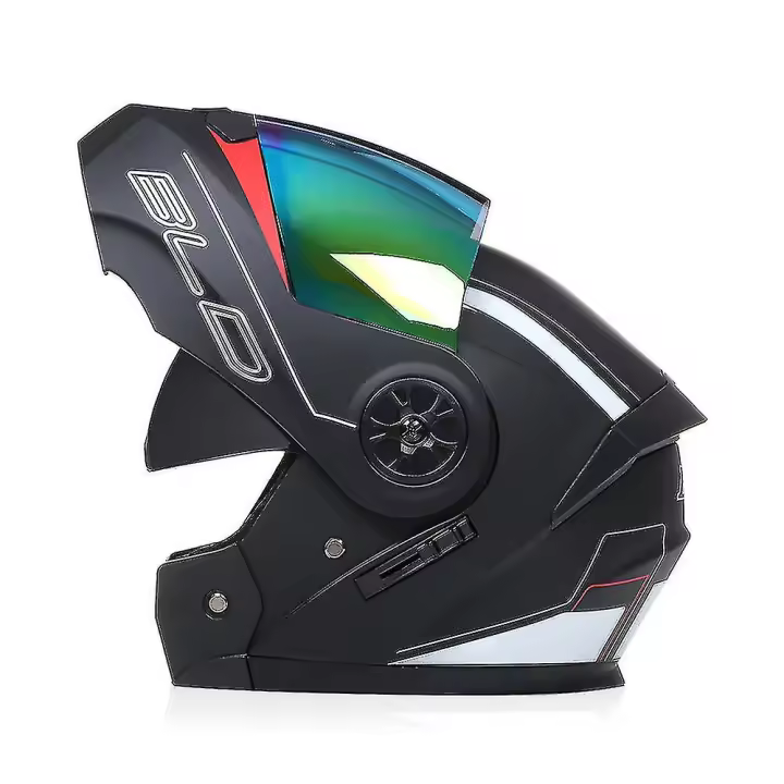 2020 New Arrival Men Motorcycle Professional Racing Flip Up Helmet Abs Material Modular Dual Lens Helmets Dot Certification - 1