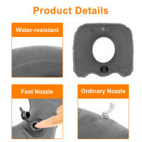 Cojín Donut Inflable Para Hemorroides Asiento Ajustable Ligero Masajeador Cojín Silla Asiento De Almohadilla De Terry Para Adultos - details 3