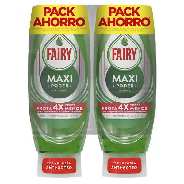 FAIRY  Maxi Poder Original Pack Ahorro  900 ml Lavavajillas Líquido - 1