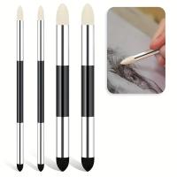 4/8pcs Dual-Tip Blending Stumps De Yutiars - Esponjas Suaves De Tamaño 15CM Para Arte Dibujo Resaltado Y Detalles Pinceles Lavables Y Reutilizables - details 2