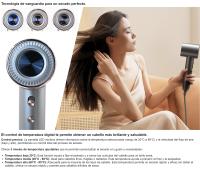 Secador de pelo profesional iónico, sin aspas, potente y silencioso, Display LED, Motor Digital Brushless de Alta Velocidad 110,000 RPM, Ligero, Accesorio Magnético, Super hay dryer - details 3