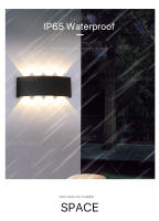 Lámpara De Pared LED Impermeable IP65 Para Exteriores ABS Con Baño Aisle Jardín Courtyard Sala De Estar Hotel Balcony 110-220V Luz Moderna De Difusor De Vidrio Borosilicato Fuente De Luz AC - details 1
