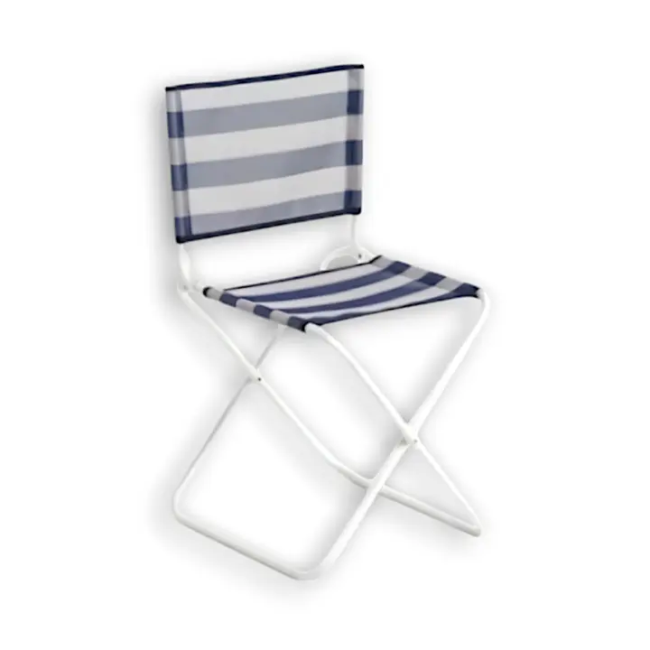 Silla de Playa Plegable Rayas Azul-Blanco | Karawan - 1