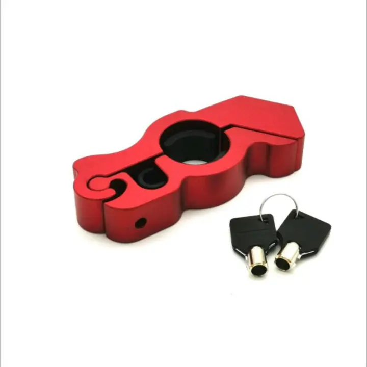 Cerradura De Manillar Para Motocicleta Antirrobo De Aleación De Aluminio Imitación De Acero Pull Rod Protección Para ATV Bikes De Calle Y Tierra - 1