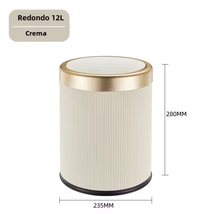 Bandeja Doble De Plástico Para Interiores Y Exteriores Con Tapa Para Sala De Estar Cocina Dormitorio Contenedor De Basura Doméstico De Alta Calidad - 1