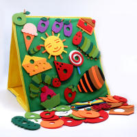 Juguete De Educación Montessori Para Niños Pequeños Caterpillar De Peluche Tablero De Historias Actividad De Preescolar Conocimiento Alimenticio Juguete De Educación Temprana - details 0