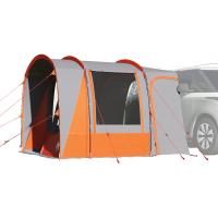 vidaXL Tienda de campaña de coche 4 personas impermeable gris-naranja en color Gris y naranja/Verde/Azul - details 0