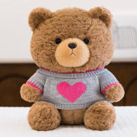 Nuevo suéter informal de oso, regalo de cumpleaños para niños. Muñeco de peluche. - details 0