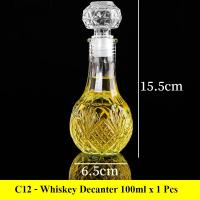 Botella De Vino Pequeña De Vidrio Transparente Alta Calidad 50/100ml Dispensador De Whiski Mini Creativo Botella Roja - details 20