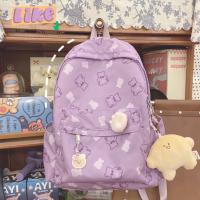 Nueva Mochila Escolar De Lona Grande Capacidad Portátil Con Patrón De Oso Lindo Bolsa De Viaje Mochila Deportiva Para Niños - details 3