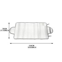 Cubierta De Parabrisas Automática Universal Bloqueador De UV Sombrilla Solar Reflectante Para Ventana Frontal Aluminio Y Tela Cubierta De Nieve Para Coche SUV Camión - details 10