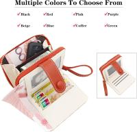 Cartera para Mujer, Modern Y elegant with estampado de margaritas, Monedero with Cremallera exterior, tarjetero y Ventana para Identificación. - details 3
