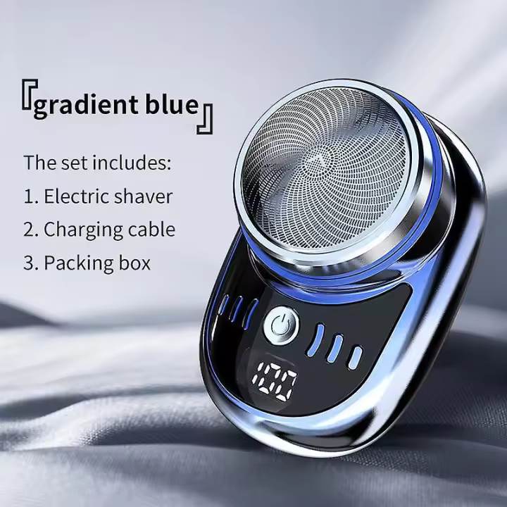 2024 portátil mini máquina de afeitar para hombres Digital Power Display USB recargable eléctrica de afeitar impermeable barba afeitadoras cara cuerpo pelo Trimmer removedor - 1