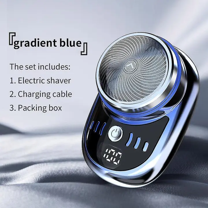 2024 portátil mini máquina de afeitar para hombres Digital Power Display USB recargable eléctrica de afeitar impermeable barba afeitadoras cara cuerpo pelo Trimmer removedor - 1