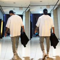 Camiseta Deportiva Para Hombre Con Cuello Redondo Y Manga Corta En Algodón Talla Grande Transpirable Para Entrenamiento Y Correr Streetwear - details 2