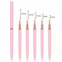 Juego De 5 Pinceles De Arte De Uñas Con Líneas Elongadas Para Dibujar Y Pintar Gel UV Diseño De Uñas Herramienta Profesional De Manicura - details 5