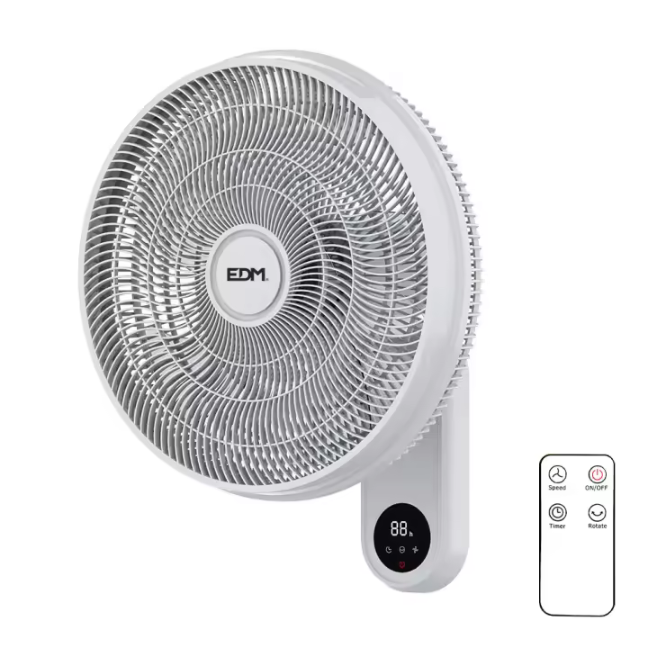 VENTILADOR DE PARED BLANCO EDM 33527  50W  40CM - envío desde ESPAÑA en 24/48h. - 1