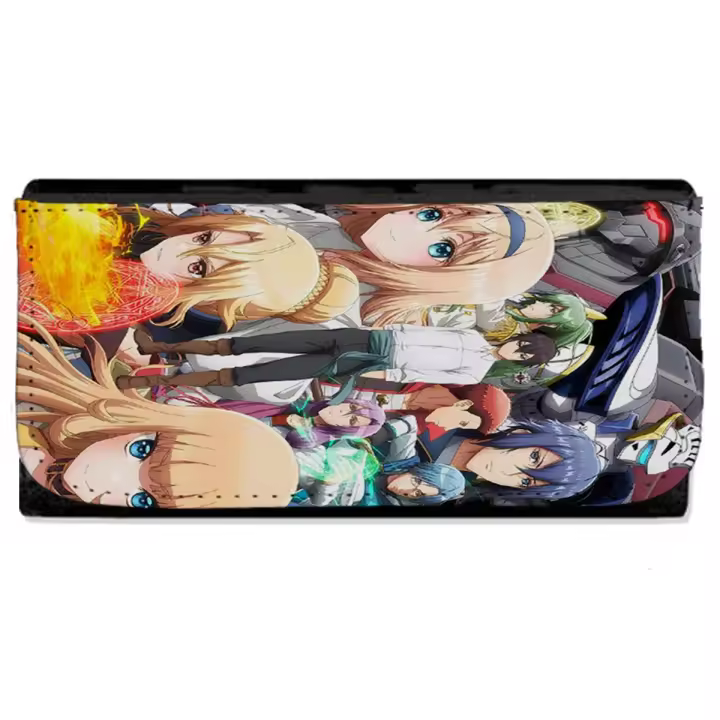 MERCHANDMANIA Billetera Billetero anime otome game sekai wa mob serie capitulos mujer señora negro monedero - 1