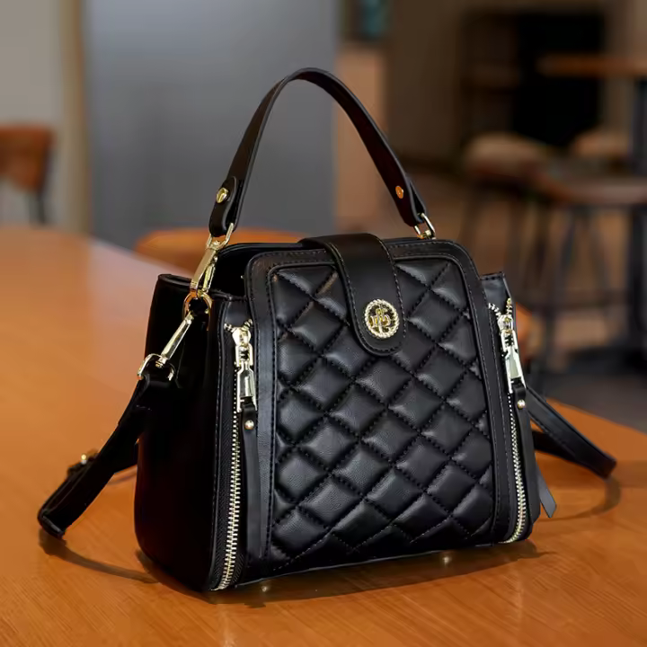Bolso Bandolera Pequeño De Estilo Fragante Gran Capacidad Versátil Para Mujeres Bolso De Cesta De Moda Con Decoración De Diamantes - 1