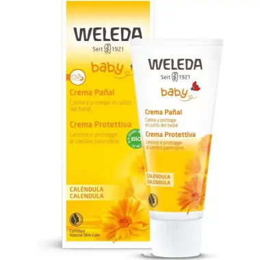 Crema Pañal Caléndula 75 Ml Weleda - Calma y Regenera la Piel Sensible - Protección Contra la Humedad - 1
