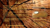 Marca Lalas Candels. Quemador de Palo Santo de madera color oro, soporte de Palo Santo de acero inoxidable, vela de té y Palo Santo. - details 2