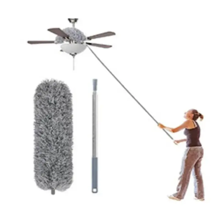 Palo Telescopio De 2.8m Para Aspirar Polvo Artificio Bendible Cepillo De Limpieza Para El Hogar Microfibra No Eléctrico - 1