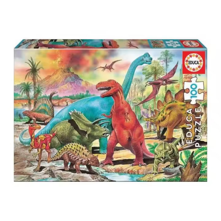 Educa PUZZLE 100 PIEZAS DINOSAURIOS EDUCATIVO PARA NIÑOS - 1