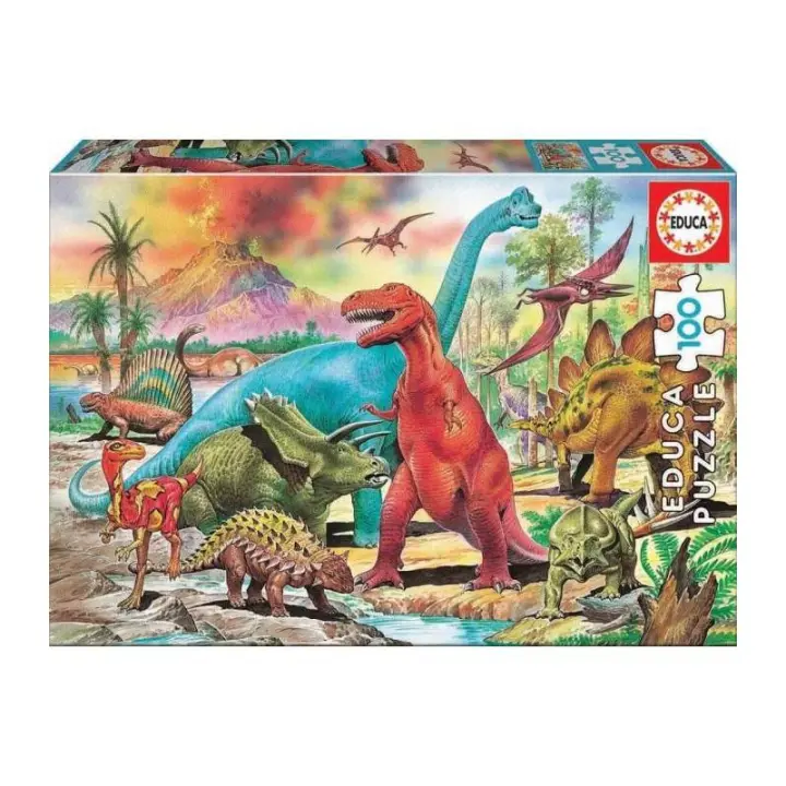 Educa PUZZLE 100 PIEZAS DINOSAURIOS EDUCATIVO PARA NIÑOS - 1