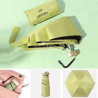 Paraguas Plegable De Cinco Pliegues Ultra Ligero Mini Para Protección Solar Y Lluvia Portátil Pequeño Y Ajustable Con Mango De Aleación De Aluminio - details 1