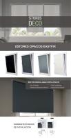 STORESDECO Estores Opacos Easyfix, 100% Opaco, Fácil Instalación, Estores Enrollables Sin Taladrar Aportan Oscuridad, Cortinas dormitorio y Cortinas Salón Premium para una Privacidad Total - details 0