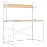 vidaXL Escritorio para ordenador blanco y roble 120x60x138 cm - details 1