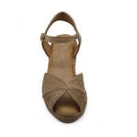 Calzados soraia, Sandalia de antelina y plataforma de yute, espardeñas de cuña, para mujer. - details 1