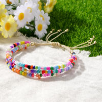 Pulsera Bohemia De Go2boho Con Tres Círculos Y Cuentas De Vidrio Joyería Simple De Moda Para Amistad Regalo Para Hombres Y Mujeres - details 1